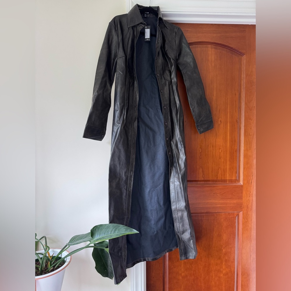 LAST CHANCE NWT Pretty Little Thing Faux Leather Maxi Dress